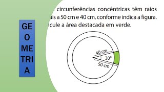 Área do setor circular [upl. by Aeki]