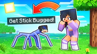 LAUGH  Get STICK BUGGED In Minecraft [upl. by Auqenaj]