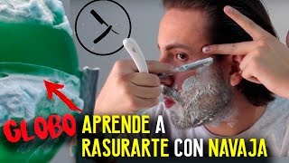 ¿Como rasurarse con Navaja de Barbero  JR Style [upl. by Atews]