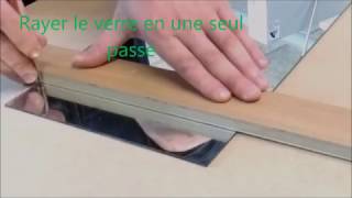 Découpe de verre ou de miroir How to cut glass or mirror [upl. by Zaslow75]