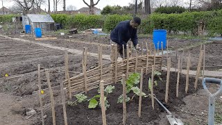 UK Allotment Transformation Day 11  Allotment Gardening UK  Building Hugelkultur Raised Beds [upl. by Alya]