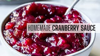 Super Simple Cranberry Sauce Recipe [upl. by Ynnelg836]