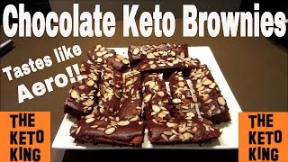 Chocolate Keto Brownies–tastes like AERO Low carb brownies no sugar brownies grain free brownies [upl. by Croft]