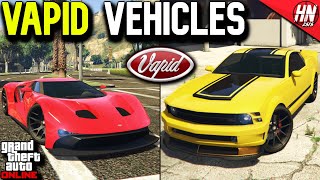 Top 10 Vapid Vehicles In GTA Online [upl. by Frederique]