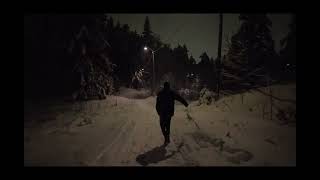 RELAXING WALKTHROUGH IN FOREST AT NIGHT IN SNOW NORWAY DRAMMEN  NO TALKING  NO MUSIC  4K NATURE [upl. by Aelegna]