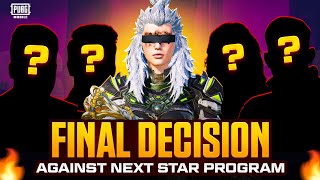 Final Decision Against Next Star Programs Mafia Admins  PUBGM SENSI OP [upl. by Theodoric559]