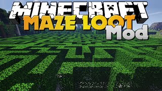 Minecraft  MAZE MOD  GENERATED MAZES WITH LOOT [upl. by Pohsib]