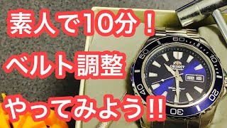 時計ベルト調整 素人で10分！（字幕付き） [upl. by Daggna]