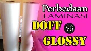 LAMINASI GLOSSY VS DOFF [upl. by Dalenna]