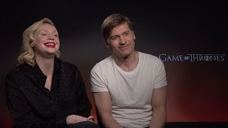 HILARIOUS Nikolaj CosterWaldau amp Gwendoline Christie on Game of Thrones [upl. by Gravante788]