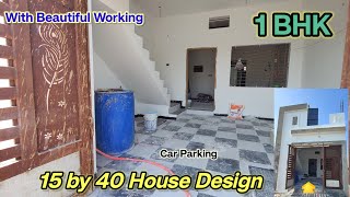 Wow nice 1540 feet house walkthrough  15 by 40 house design  66 Gaj house plan [upl. by Nonnad]