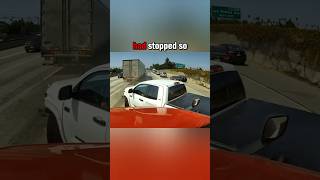 Instant Karma For Cutting Off A Semi Truck [upl. by Hanikas]