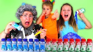 Dont Choose the Wrong Baby Milk Slime Challenge Ruby Rube vs Granny [upl. by Anairad542]