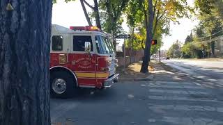 Merion Fire Company of Ardmore Engine 251 Responding ×2 102224 [upl. by Ainola]