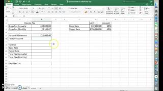 Calculating Income Tax Using Excel  Easy Method [upl. by Messere]