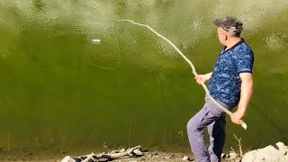 Diş ipi Toplu iğne Pet şişeBalık Tutmak Catching fish with dental floss [upl. by Anialad]