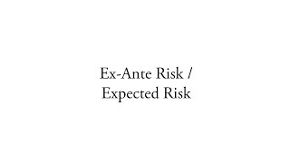 Ex Ante Risk Expected risk with probability values [upl. by Kcirdez]