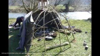 Schwitzhütte  Outdoor Sauna  Aufbauanleitung mit Aufguss [upl. by Alleoj]