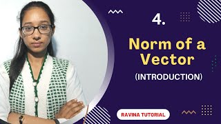 4 Norm of a vector  Introduction [upl. by Yesnyl]