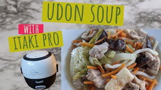 Udon Soup  Itaki Pro Electric Lunch Box Recipe [upl. by Ahsiat]