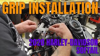 How To Install Hand Grips on 2020 HarleyDavidson Softail [upl. by Anais]