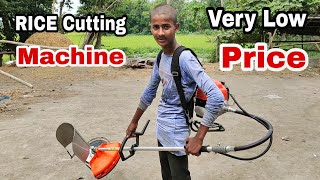 Low price Crops and Grass Cutting Machine review Hand operated Rice Harvesting machine [upl. by Seaden613]