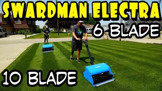 Experience the Swardman Electra 55 💯 6 Blade vs 10 Blade Reel Mower in Action [upl. by Thorley]