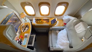 EMIRATES FIRST CLASS  Maldives to Dubai trip report amazing flight [upl. by Nesmat]