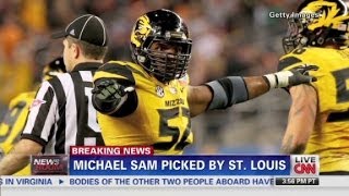 First openly gay player drafted in NFL [upl. by Falito58]