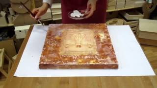 Decoupage on canvas Decoupage tutorial DIY [upl. by Hoeg]