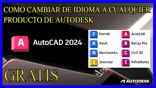 ✅ Como cambiar de idioma a cualquier paquete de Autodesk 2023  Cambiar de idioma a AutoCAD 2024 [upl. by Gunner333]