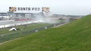 Santa pod 2013 national finals big crash [upl. by Trab]