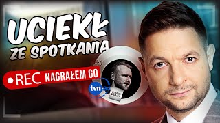 UCIEKŁ ZE SPOTKANIA Dziennikarz TVN24 nagrany [upl. by Donnie]