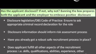 How to respond to the disclosure of criminal convictions  Dominic Headley Nacro [upl. by Grosvenor]