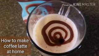 How to make Caffe Latte Cappucino foam at home from scratch Coffee without machine or Nescafe [upl. by Enenej]