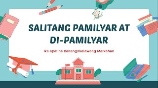 PAMILYAR AT DI PAMILYAR NA SALITA [upl. by Airot]