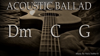 Emotional Acoustic Guitar Ballad Backing Track [upl. by Lahsiv982]