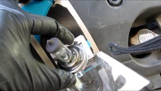 How to replace headlight bulb Honda Odyssey Accord 19992001200220032004  DIY [upl. by Cherida745]