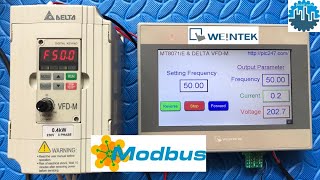 Weintek MT8071iE amp DELTA VFDM quotModbusRTUquot Tutorial [upl. by Nagaer721]