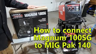 How to connect aluminum spool gun Magnum 100SG to MIG welder step by step [upl. by Ayrotal]