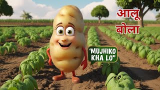 Aloo Bola Mujhko Khalo आलू बोला Hindi Vegetable Song and Rhymes for Babies  Juju Kids Planet [upl. by Isyed]