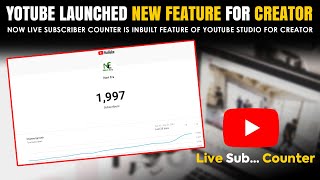 YouTube Update Live Subscriber Counter on YT Studio How to See Live Subs counter of a channel [upl. by Nisaj]