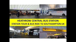 London Heathrow Central Bus Station National Bus Experience to Southampton [upl. by Jeremy464]