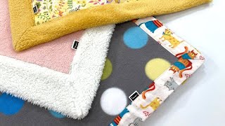 DIY Self Binding PLUSH BLANKET [upl. by Avonasac]