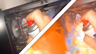 Cleaning Computer Starts A Fire [upl. by Fassold]