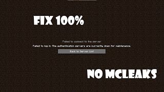 Minecraft authentication servers are down for Maintanance 100 Fixed java edition windows [upl. by Sakiv]