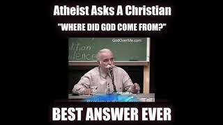 ATHEIST ASKS KENT HOVIND WHERE DID GOD COME FROM GREAT ANSWER [upl. by Tildie]