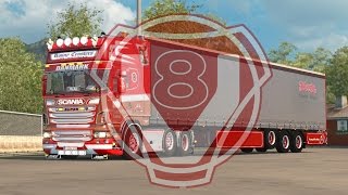 ETS 2 Scania V8 sound version \8 [upl. by Llerahs]