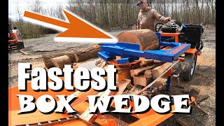 Eastonmade RED OAKBOX WEDGEPRODUCTION Whats Your Favorite Firewood FASTEST LOG SPLITTER [upl. by Retsof940]