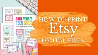 How to Print Etsy Digital Downloads at Home  How to Print Digital Art at Staples [upl. by Pietra917]